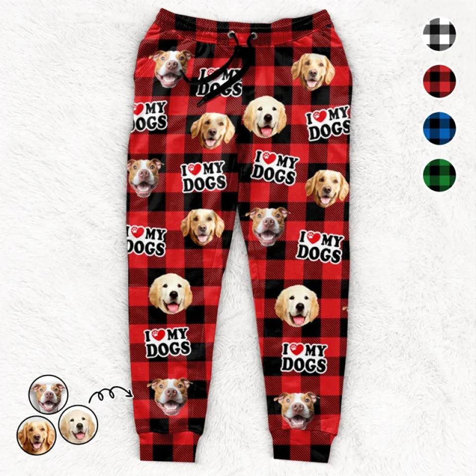 Custom Photo I Love My Fur Baby - Personalized Pajama Pants - Gift For Pet Lovers - NA94