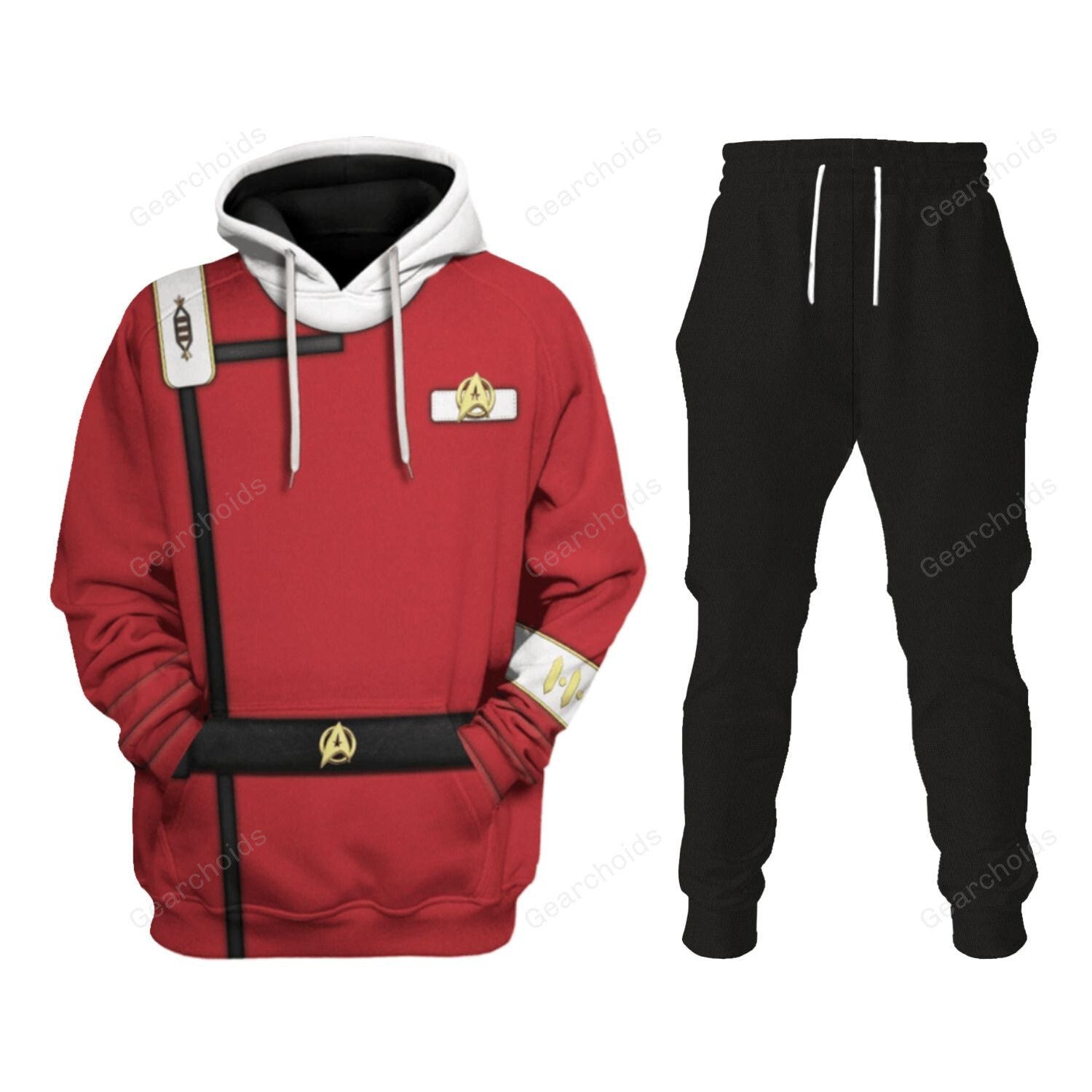 Star Trek Starfleet UniformThe Wrath Of Khan Officer Hoodie Sweatshirt Sweatpants