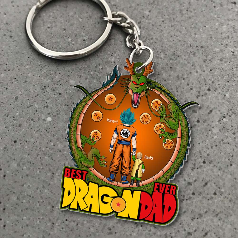 Cool Dragon Ball Daddy - Personalized Acrylic Keychain - Gift For Dad, Fathers Day - CL03 NA94