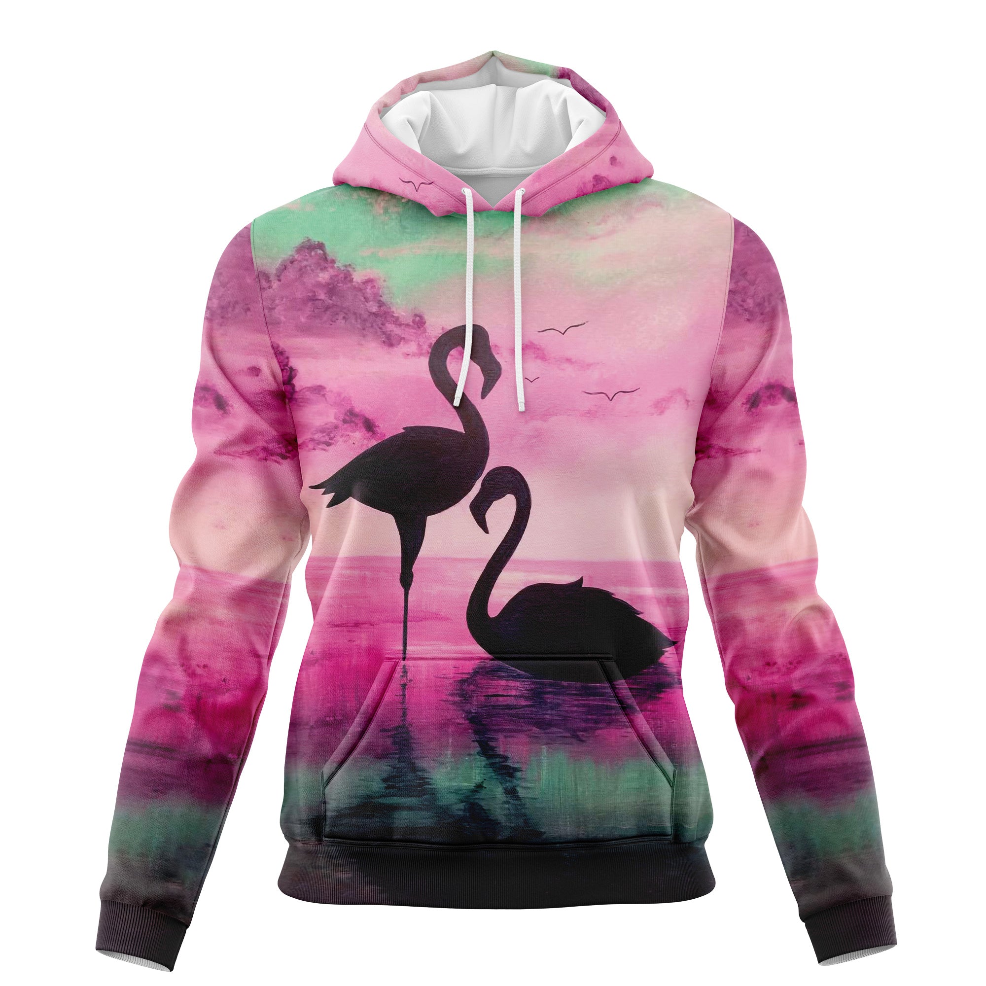 Flamingo Tie Dye Hoodie For Men And Women