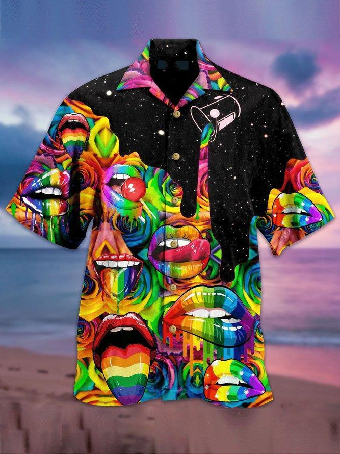 LGBT Rainbow Color Mouths Candy Hawaiian Shirt