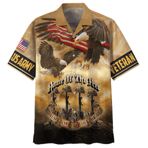 Army Home Of The Free Because Of The Brave Hawaiian Shirt