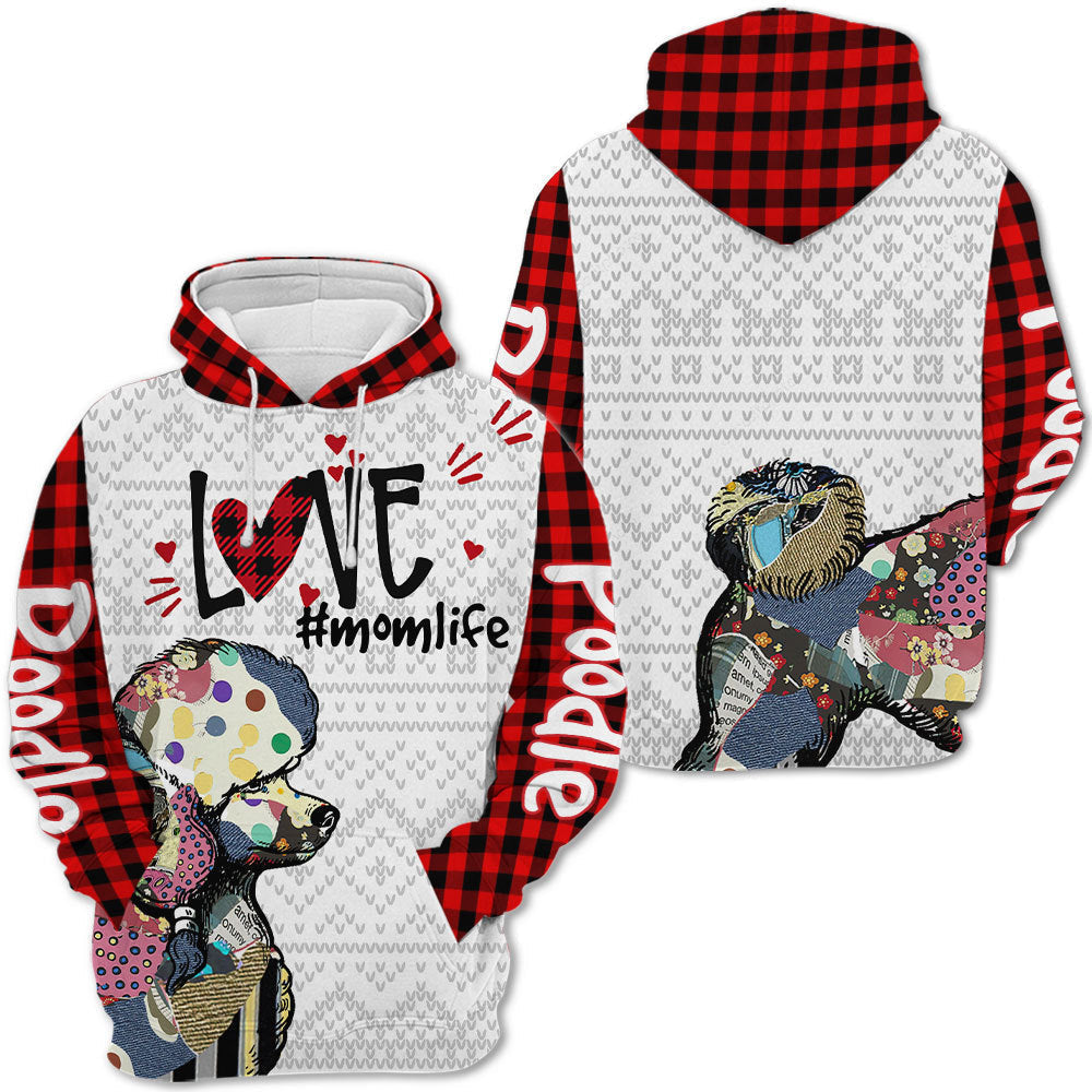 Poodle Collie Love Mom Life Christmas Hoodie For Men And Women