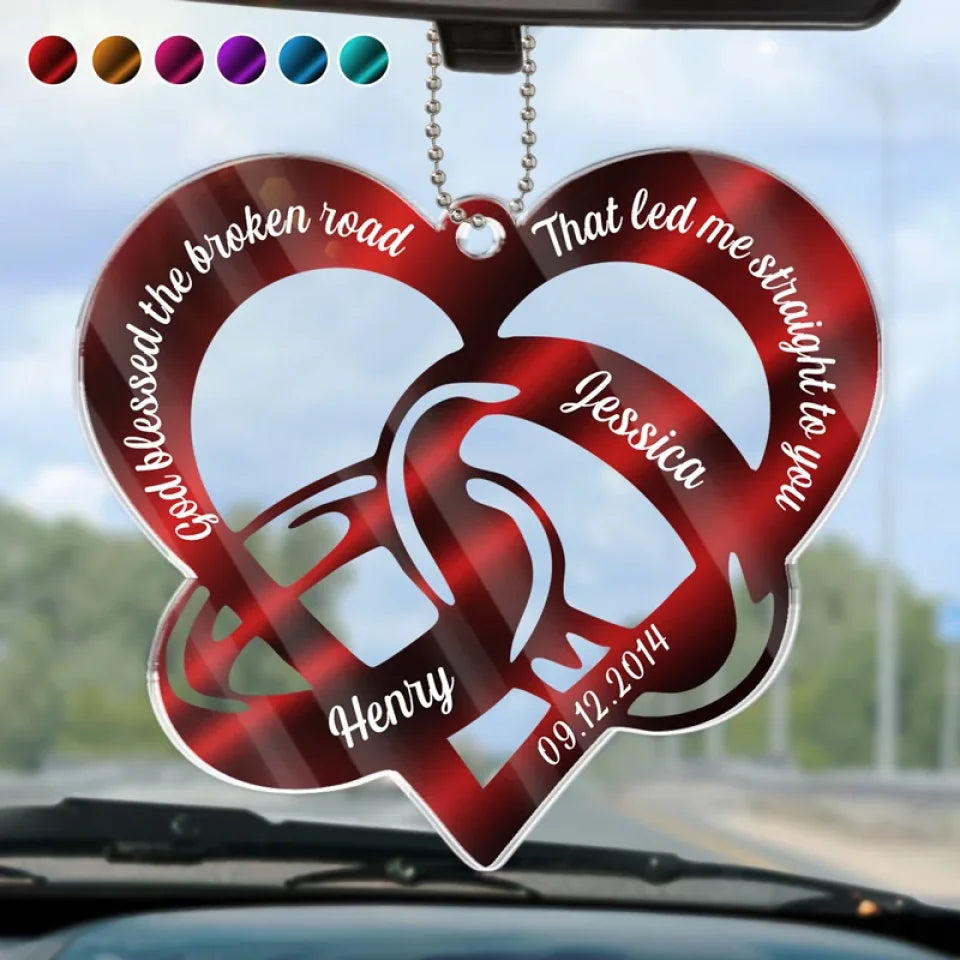 Drive Safe, I Love You - Personalized Car Hanging Ornament - Gift For Couple, Husband Wife, Anniversary - NA94