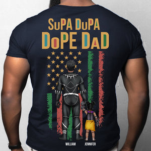 Super Hero Black Father - Personalized Shirt - Gift For Dad, Fathers Day  - CL02 NA94