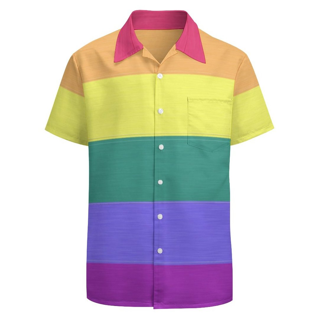 LGBT Pride Rainbow Flag Pattern Proud Lgbtq Hawaiian Vintage Shirt