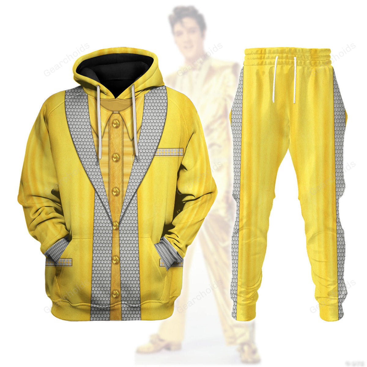 Elvis Presley Gold Lame Costume From Hawaii - Costume Cosplay Hoodie Sweatshirt Sweatpants