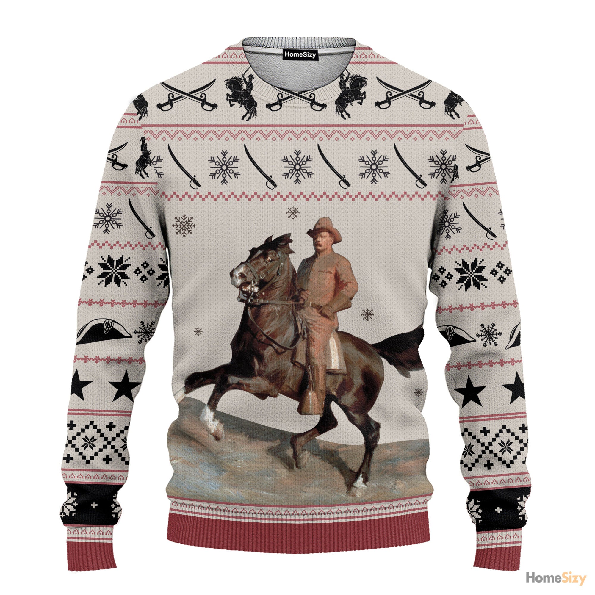 Theodore Roosevelt Cowboy Ugly Sweater - Best Gift For Christmas