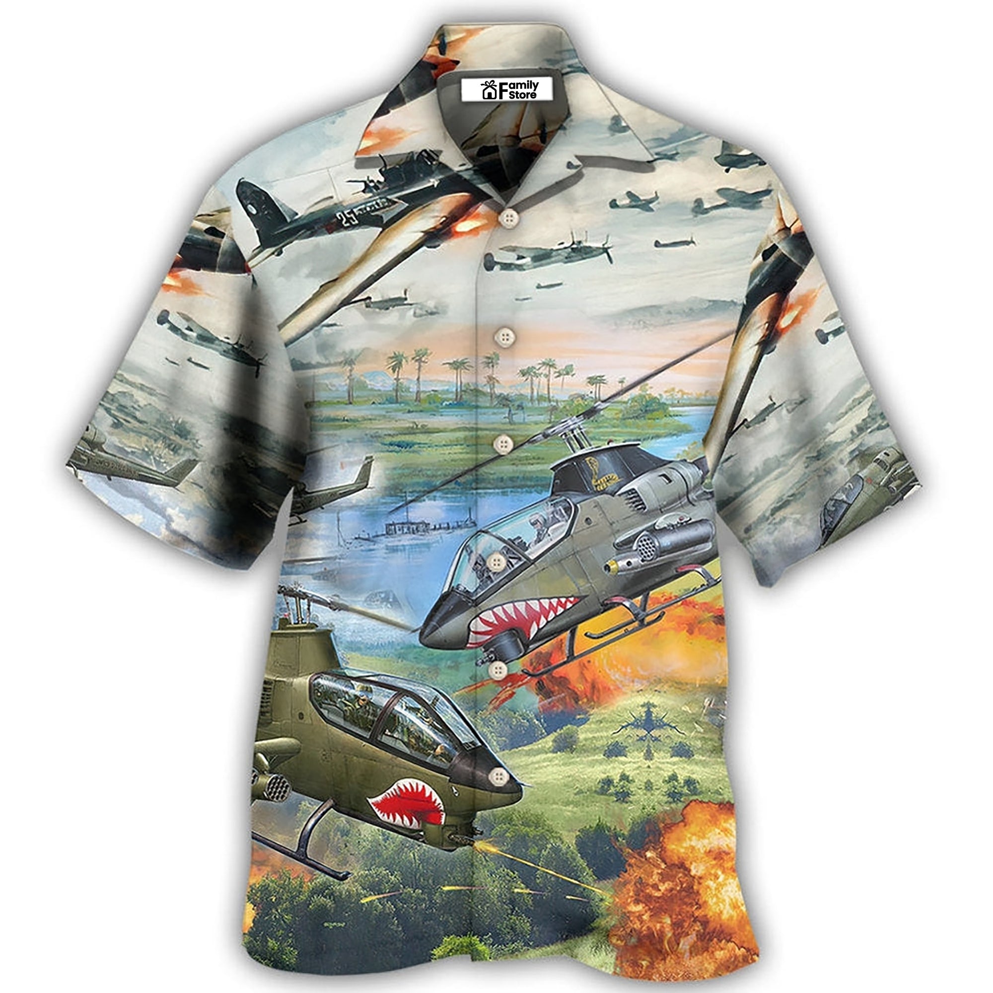 Combat Aircraft Military Planes - Hawaiian Shirt