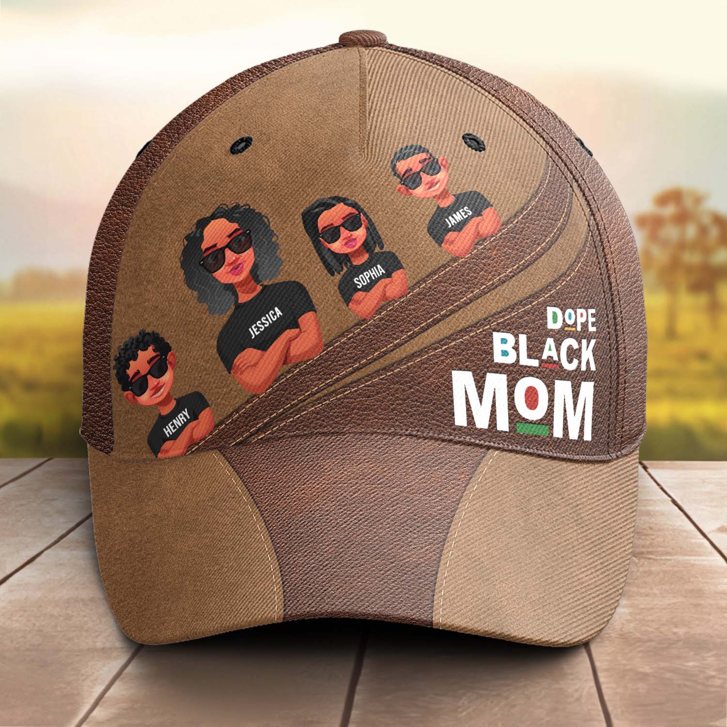 Dope Black Mom Brown Version - Personalized Classic Cap - Gift For Mom, Mothers Day, Black African   - CL50 NA94