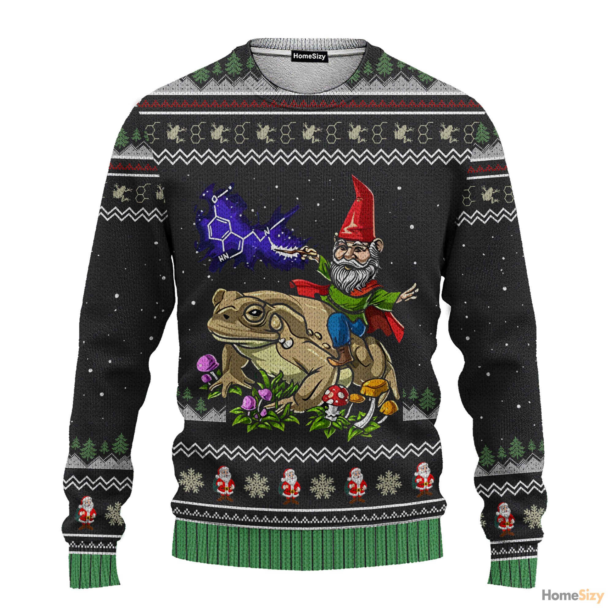 Gnome Riding Toad Custom Cosplay Ugly Christmas Sweater