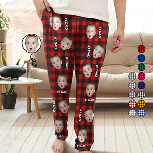 Custom Photo Mom Dad You Are Number 1  - Gift For Mom, Dad, Family Members - Personalized Pajama Pants - NA94