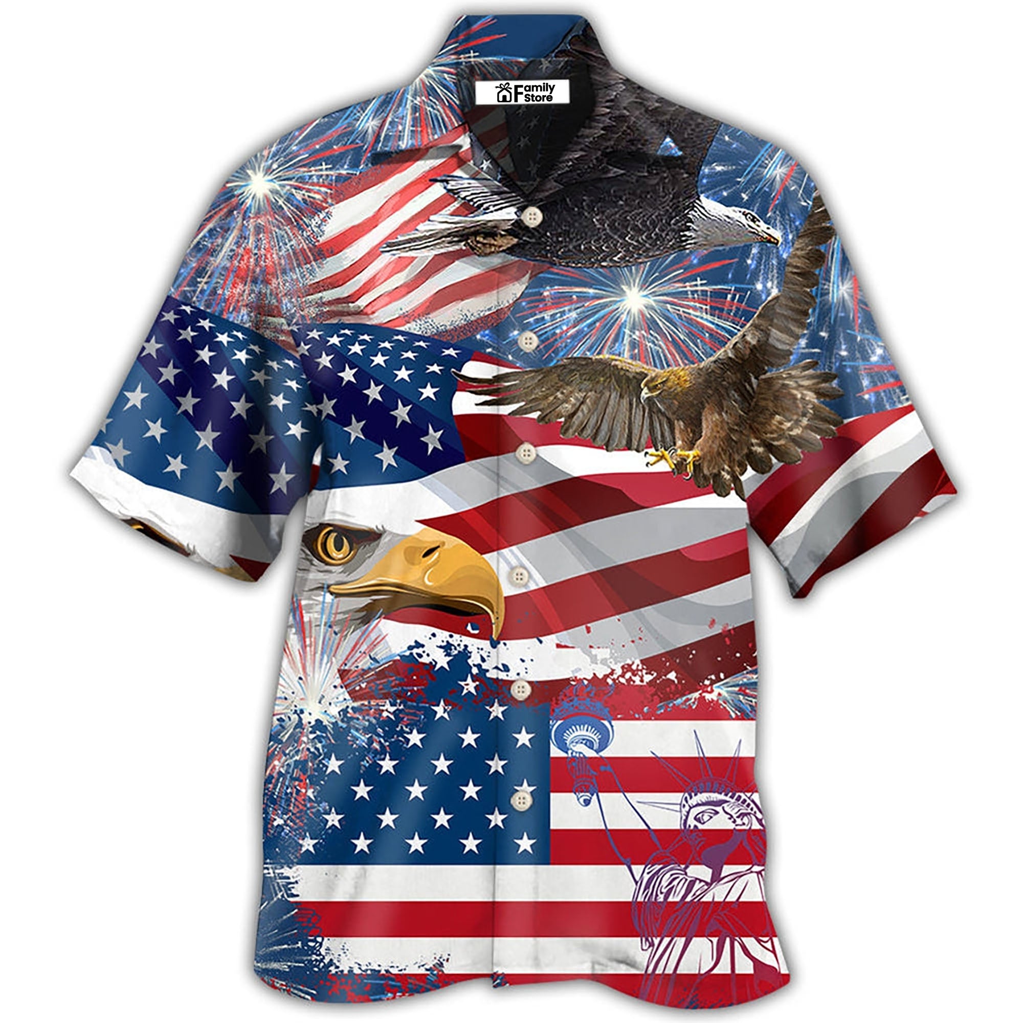 America 4th Of July America Eagle Freedom Hawaiian Shirt