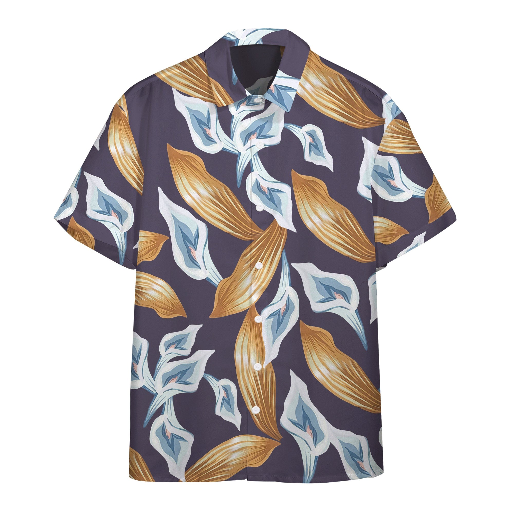 Tom Selleck Magnum Pi Calla Lily Purple Custom Hawaii Shirt