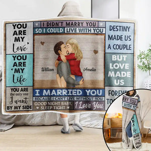 Kissing Couple Love Made Us Forever Together - Personalized Wearable Hooded Blanket - Gift For Couple, Husband Wife, Anniversary, Engagement, Wedding, Marriage Gift - GR7 NA94