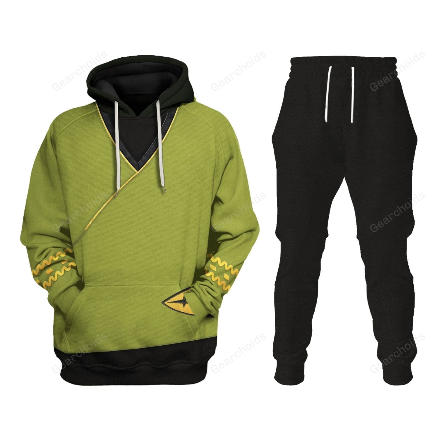 Star Trek TOS Kirk Green Tunic Hoodie Sweatshirt Sweatpants