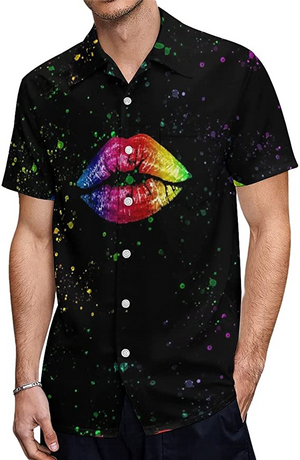 LGBT Pride Rainbow Lips Hawaiian Shirt