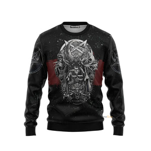 Satanic Skull Ugly Christmas Sweater For Men And Women