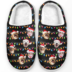 Custom Photo This Christmas, Don't Spend It Alone - Personalized Slippers - Christmas Gift For  Pet Owners, Pet Lovers - NA94