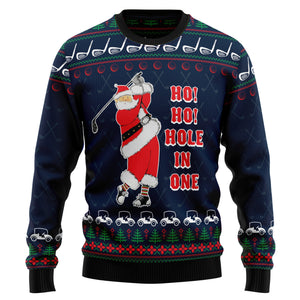 Ho Ho Hole In One Ugly Christmas Sweater