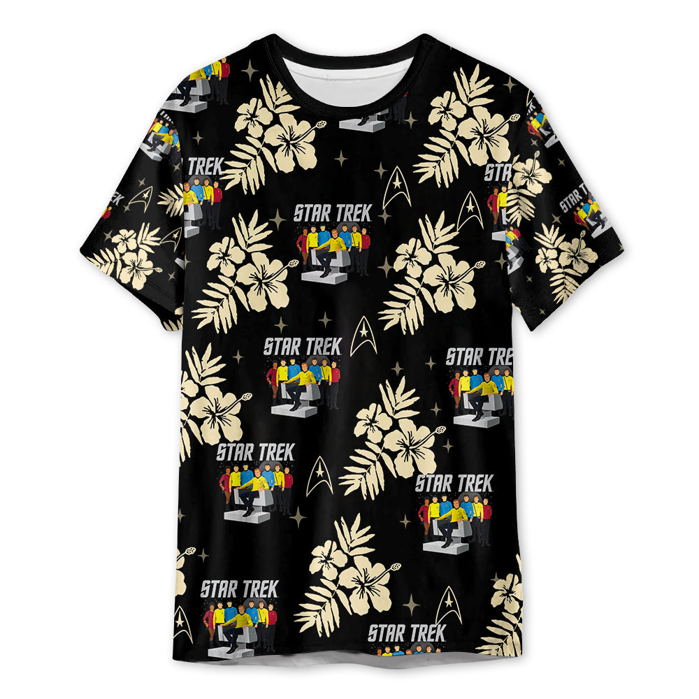 Starwars Trek With Flowers - 3D T-shirt For Fans