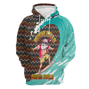 Jingle Bells Surfing Swells Hoodie For Men And Women