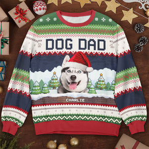 Custom Photo Wishing You Happy Howlidays - Personalized Ugly Sweater - Christmas Gift For Dog Lovers - NA94