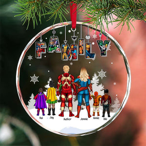 We Are A Super Hero Team - Personalized Acrylic Ornament - Gift For Family Members - CL02 NA94