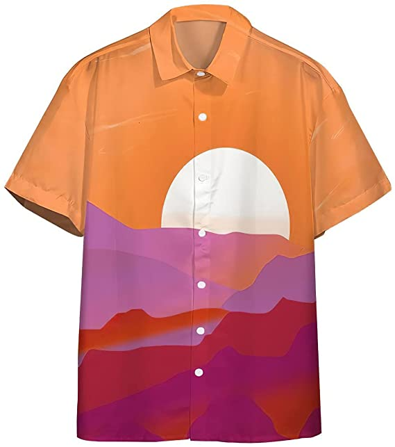 Lesbian Pride Sunrise Hawaiian Shirt, Hawaiian Pocket Shirt Unisex