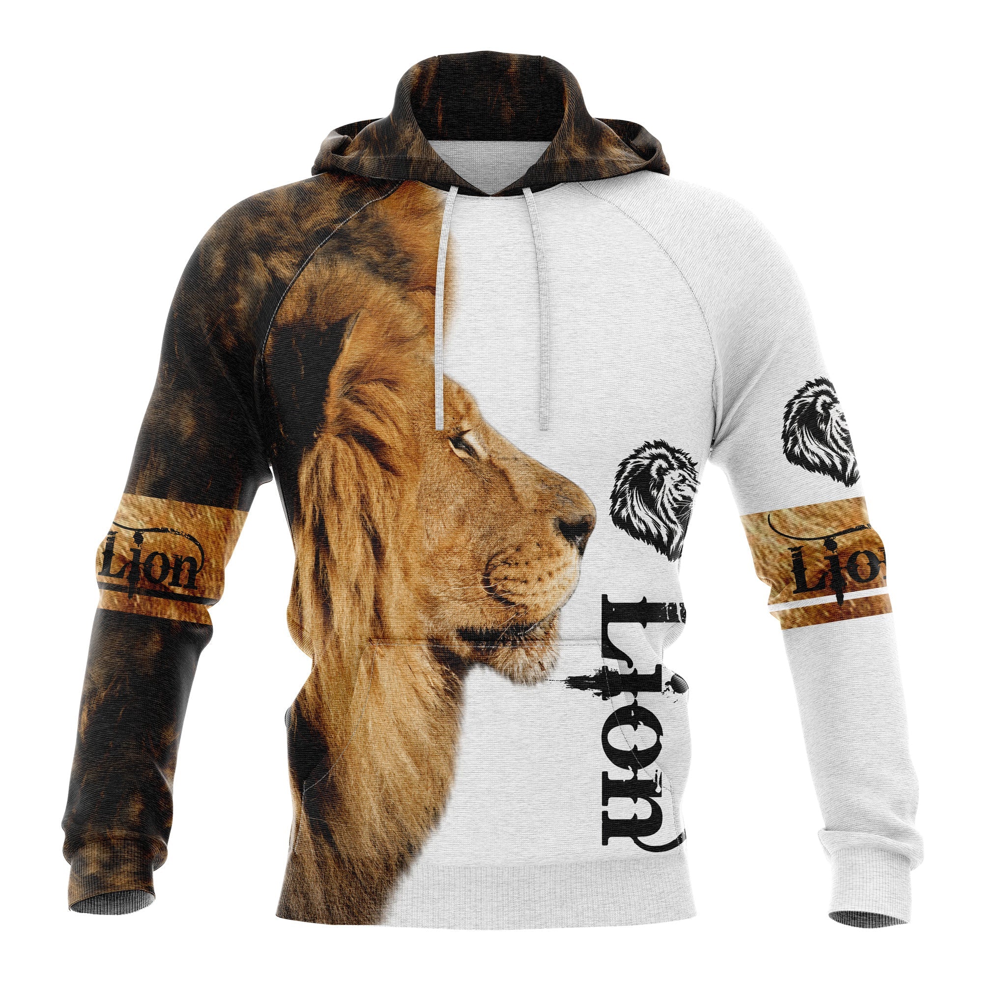 Lion All Over Print Hoodie For Men And Women