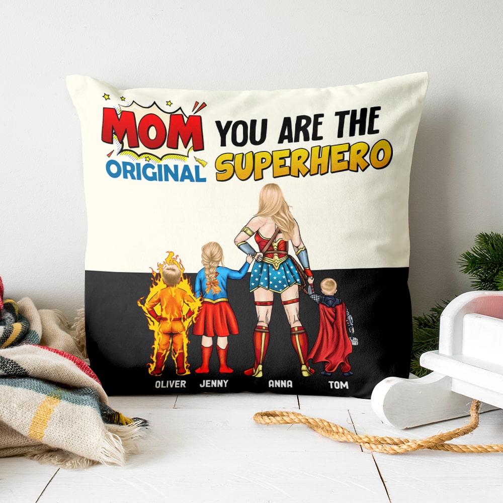 The Original Super Hero, She Is My Mom - Personalized Pillow- Gift For Mom, Mother's Day  - CL02 NA94