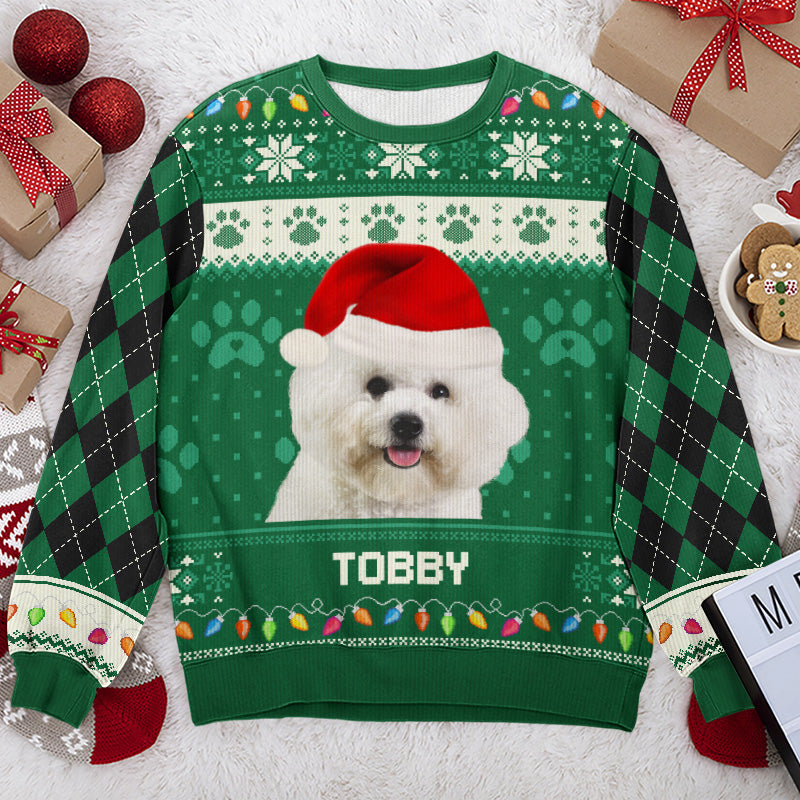 Custom Photo Grow Old Along With Me - Personalized Ugly Sweater - Gift For Pet Lovers, Pet Owners NA94