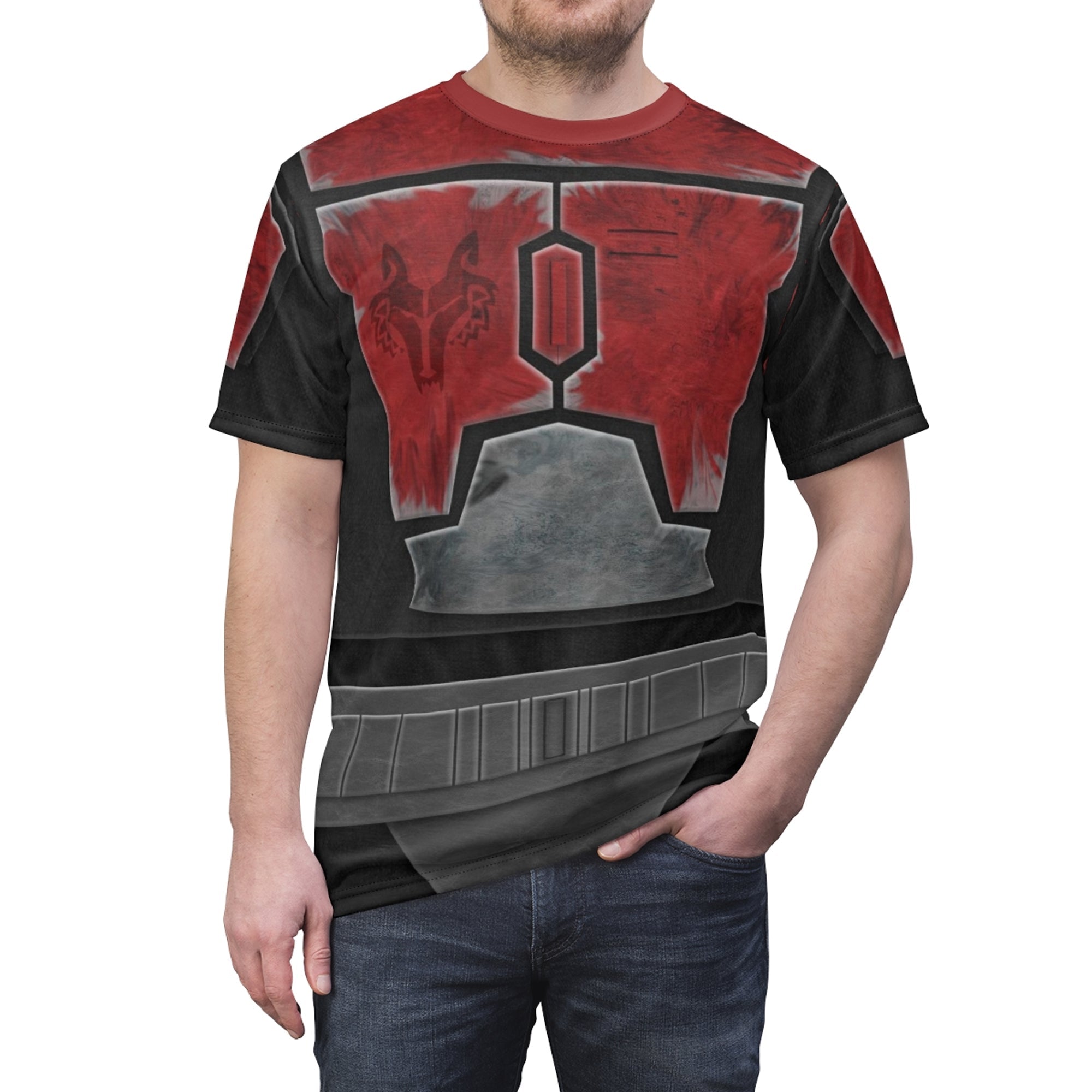 Red Death Watch Mandalorian Costume T-Shirt