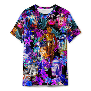 Star Wars Special R2-D2 With Friends Synthwave - 3D T-shirt