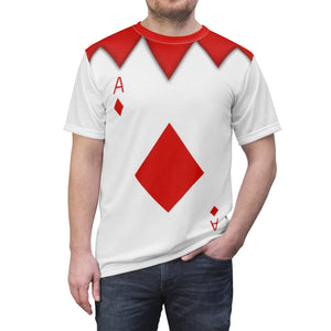 Red Ace Diamond Alice In Wonderland Costume T-Shirt For Men