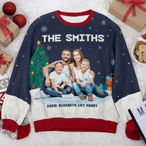 Custom Photo Best Family Ever - Personalized Ugly Sweater - Christmas Gift For Family Members NA94