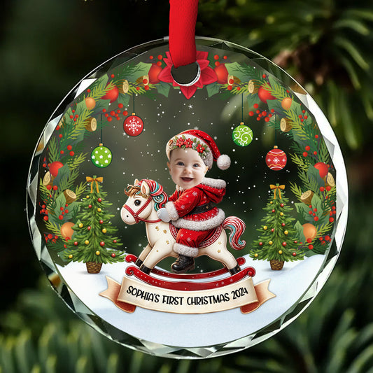 First Christmas Of Baby - Personalized Glass Ornament NA94