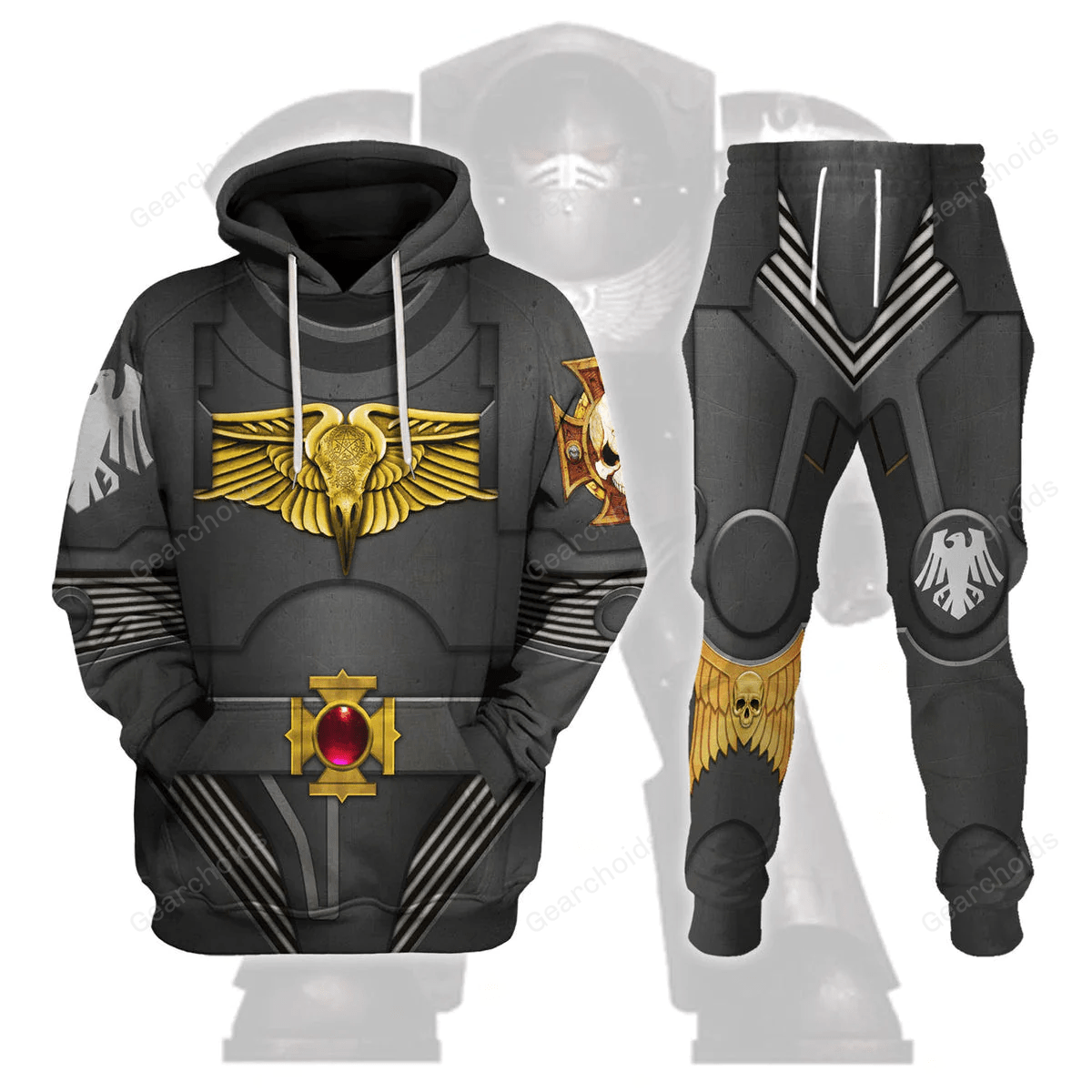 Raven Guard Indomitus Pattern Terminator Armor - Costume Cosplay Hoodie Sweatshirt Sweatpants WHHS127