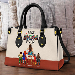 Super Hero Mom Purse - Personalized Leather Bag - Gift For Mother, Grandma, Grandmother, Mother's Day | CL02 NA94