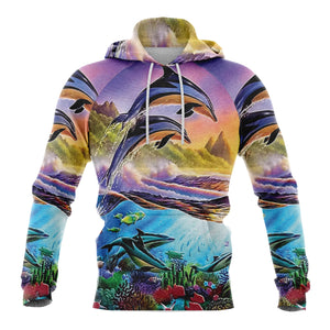 Lovely Dolphins Hoodie For Men And Women