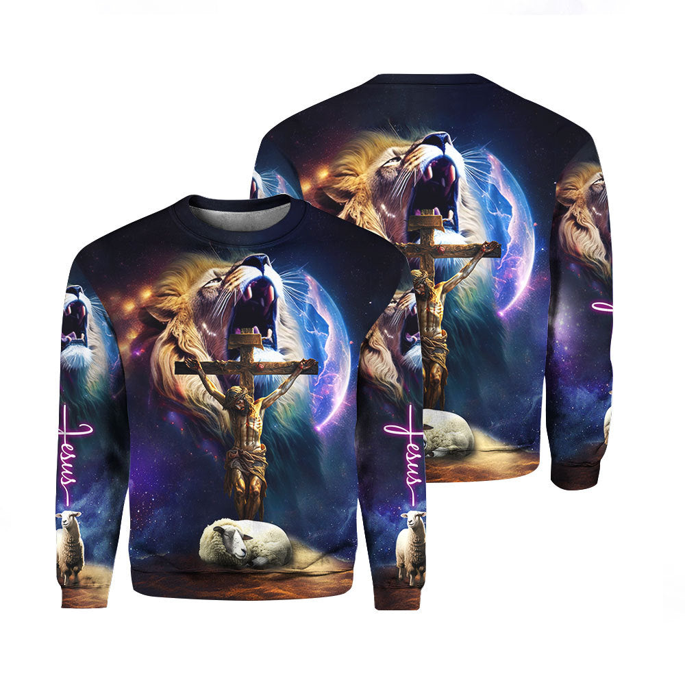 Jesus Lion Crewneck Sweater For Men & Women