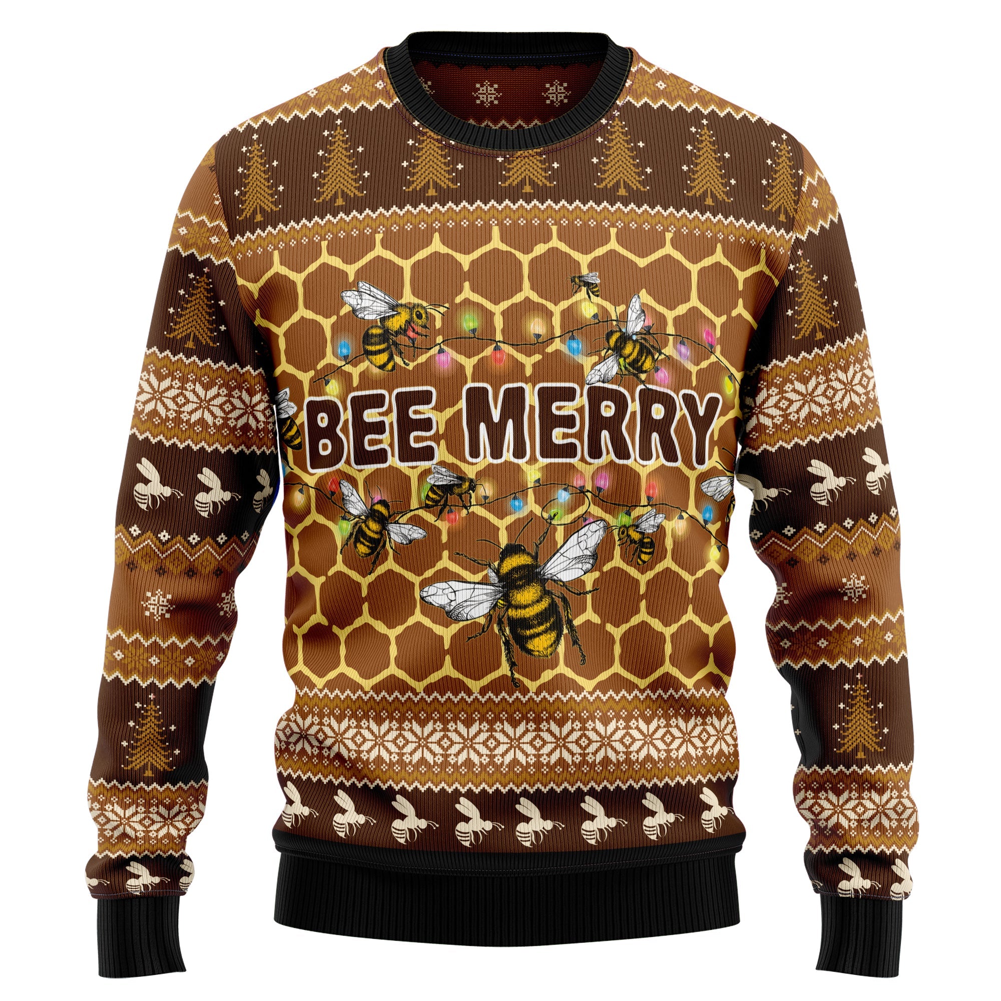 Bee Merry Ugly Christmas Sweater For Men And Women