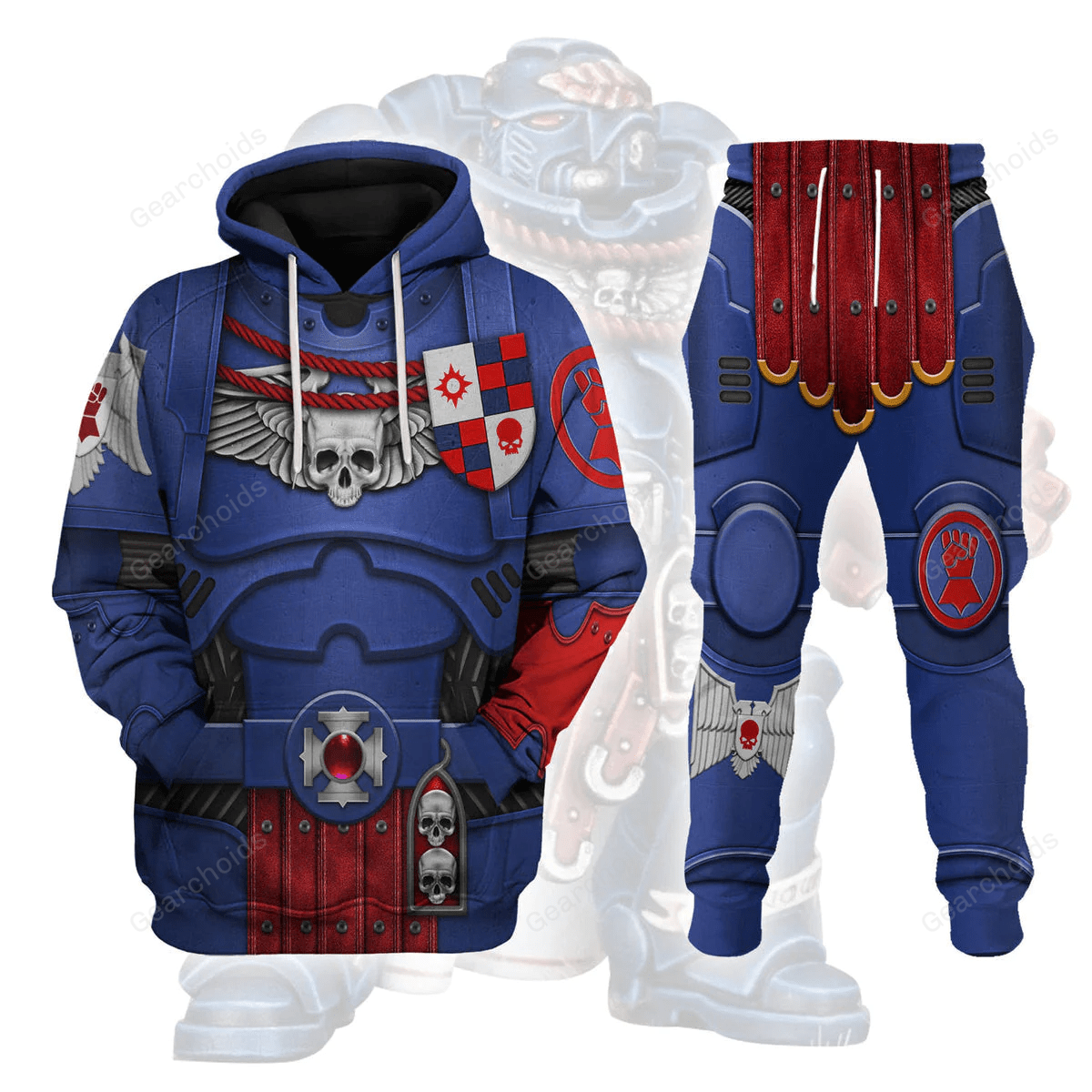 Warhammer Crimson Fists Captain - Costume Cosplay Hoodie Sweatshirt Sweatpants WHHS170