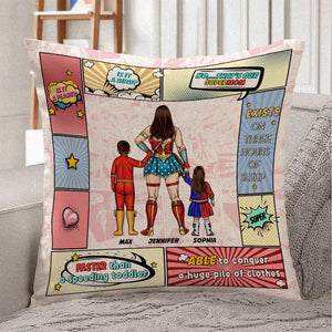 That's Our Super Hero Mom - Personalized Pillow- Gift For Mom, Mother's Day  - CL02 NA94