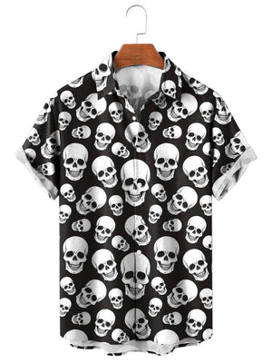 Statement Skull Print Short-sleeved Shirt