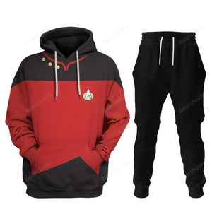 Star Trek The Next Generation Red Hoodie Sweatshirt Sweatpants