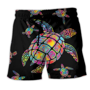 Turtle Hippie Love Ocean - Beach Short