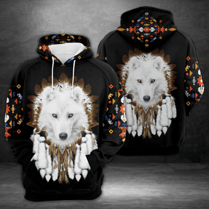 Native Wolf Hoodie For Men And Women