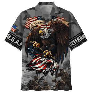 Air Force Eagle All Gave Some Some Gave All Gray Hawaiian Shirt