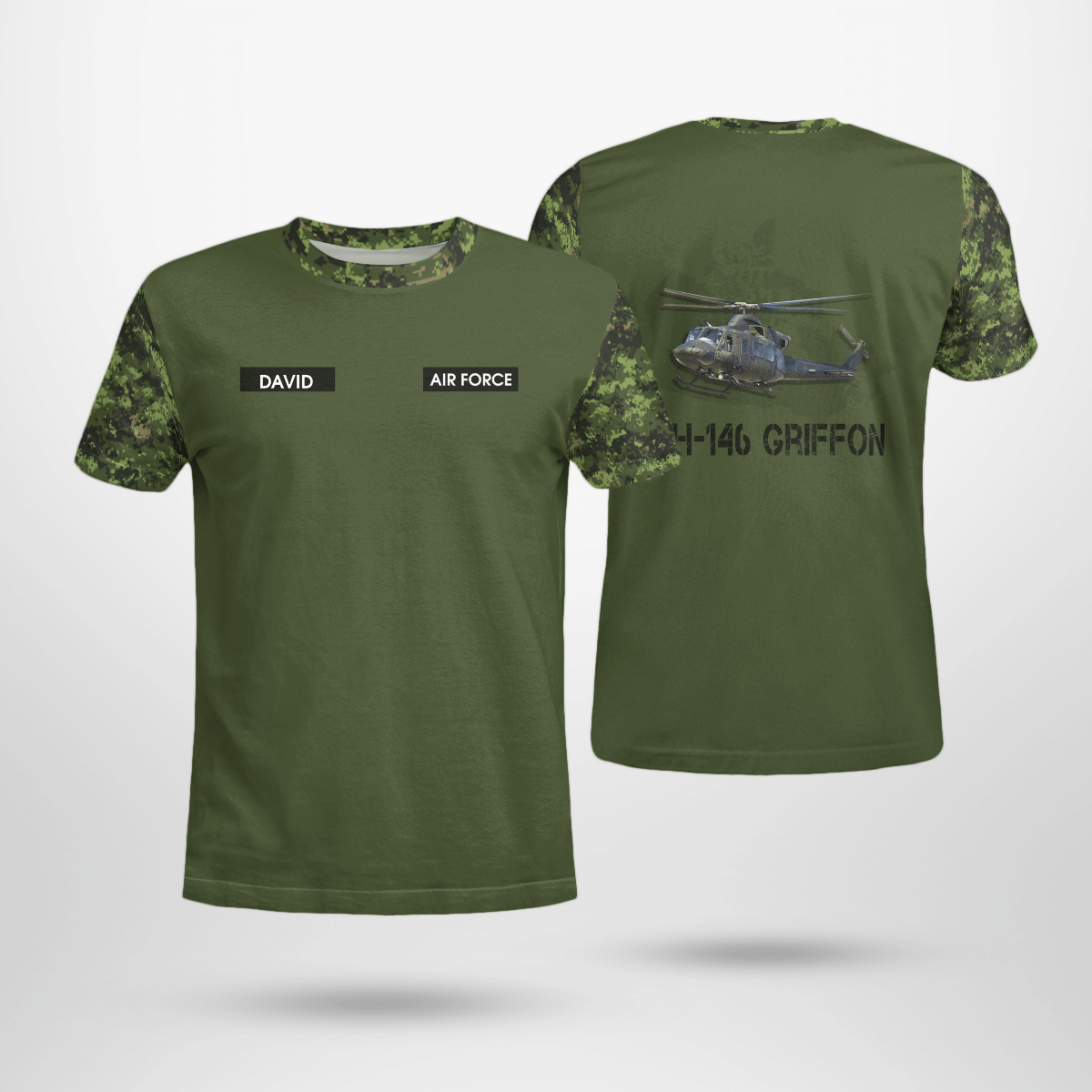 Personalized Veterans Bell CH-146 Griffon 3D T-Shirt